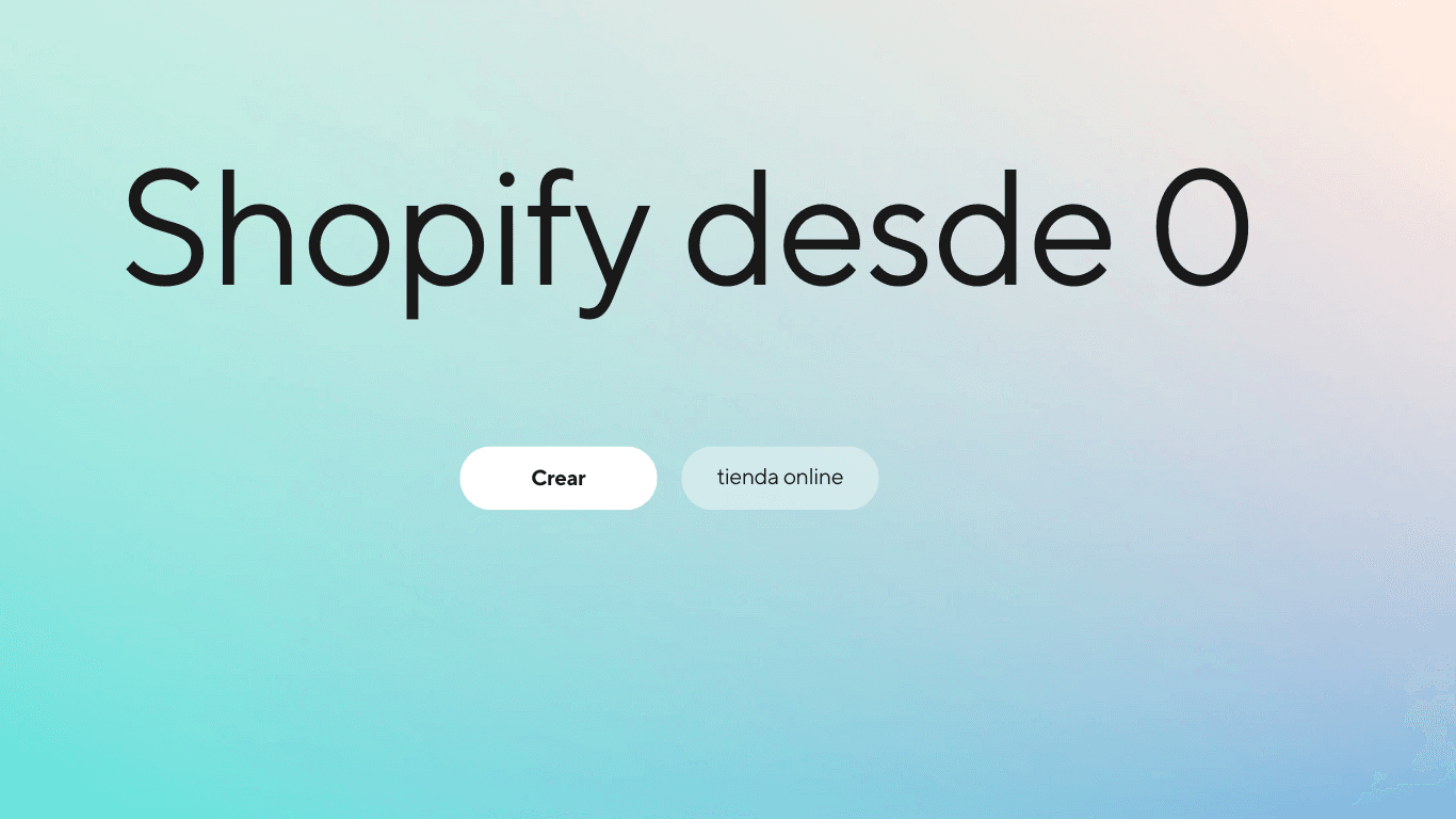 ¿Cómo creo mi Tienda en Shopify?